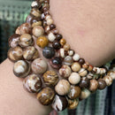 Natural Stone Beads 4-10mm Aquamarines Lava Opal Rose Quartzs Tiger Eye Moonstone Round Beads for Jewelry Making Diy Bracelet