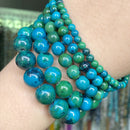 Natural Stone Beads 4-10mm Aquamarines Lava Opal Rose Quartzs Tiger Eye Moonstone Round Beads for Jewelry Making Diy Bracelet