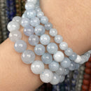 Natural Stone Beads 4-10mm Aquamarines Lava Opal Rose Quartzs Tiger Eye Moonstone Round Beads for Jewelry Making Diy Bracelet