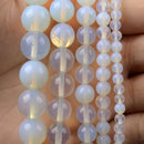 Natural Stone Beads 4-10mm Aquamarines Lava Opal Rose Quartzs Tiger Eye Moonstone Round Beads for Jewelry Making Diy Bracelet
