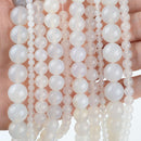 Natural Stone Beads 4-10mm Aquamarines Lava Opal Rose Quartzs Tiger Eye Moonstone Round Beads for Jewelry Making Diy Bracelet