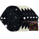 LECY ECO LIFE Reusable menstrual pads organic bamboo pantyliner 5 pieces with one waterproof storage bag size 7inch