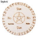Carven Altar Wooden Divination Pendulum Board Star Sun Moon Laser Cut Slice Wood Base Coasters Wall Sign Decor Hexagonal Pointed