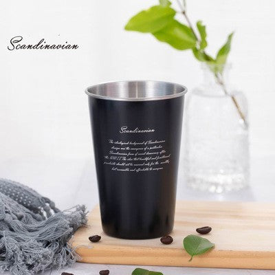 NorthernEurope Ins Industry Style 304 Stainless Steel Spray Paint Beer Cup Cold Water Drinks Cup Household Office Use Gargle Cup