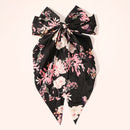 New Women Large Bow Hairpin Summer Chiffon Big Bowknot Stain Bow Barrettes Women Solid Color Ponytail Clip Hair Accessories