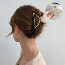 2021 Korean New Hair Claw Barrettes For Women Fashion Girl Metal Geometric Hollow Out Headwear Hair Accessories Crab Hair Clip