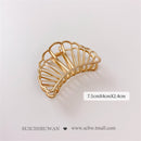 2021 Korean New Hair Claw Barrettes For Women Fashion Girl Metal Geometric Hollow Out Headwear Hair Accessories Crab Hair Clip