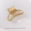 2021 Korean New Hair Claw Barrettes For Women Fashion Girl Metal Geometric Hollow Out Headwear Hair Accessories Crab Hair Clip