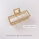 2021 Korean New Hair Claw Barrettes For Women Fashion Girl Metal Geometric Hollow Out Headwear Hair Accessories Crab Hair Clip