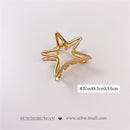 2021 Korean New Hair Claw Barrettes For Women Fashion Girl Metal Geometric Hollow Out Headwear Hair Accessories Crab Hair Clip