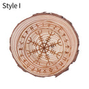 Carven Altar Wooden Divination Pendulum Board Star Sun Moon Laser Cut Slice Wood Base Coasters Wall Sign Decor Hexagonal Pointed
