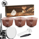 Cápsula de café reutilizable icafilas Nescafé Dolce Gusto filtros con malla Dolci Gusto Pod Cup para máquina de café herramienta Tamper