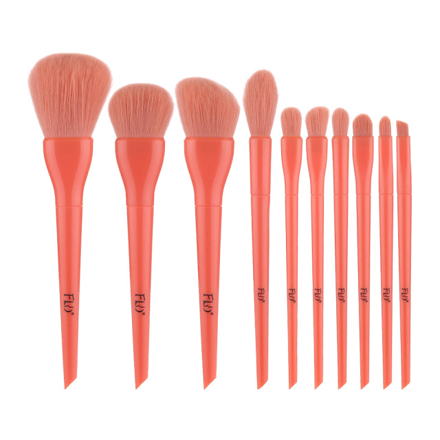 FLD Candy Makeup Brushes Set Face Foundation Powder Eye Shadow Eyebrow Highlight Kabuki Blending Brush Beauty Cosmetic Tools