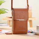 Bolsos de mujer Carteras de cuero suave Pantalla táctil Teléfono celular Monedero Crossbody Correa de hombro Bolso para mujer Bolsos de mujer baratos