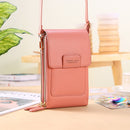 Bolsos de mujer Carteras de cuero suave Pantalla táctil Teléfono celular Monedero Crossbody Correa de hombro Bolso para mujer Bolsos de mujer baratos