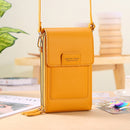 Bolsos de mujer Carteras de cuero suave Pantalla táctil Teléfono celular Monedero Crossbody Correa de hombro Bolso para mujer Bolsos de mujer baratos