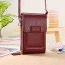 Bolsos de mujer Carteras de cuero suave Pantalla táctil Teléfono celular Monedero Crossbody Correa de hombro Bolso para mujer Bolsos de mujer baratos