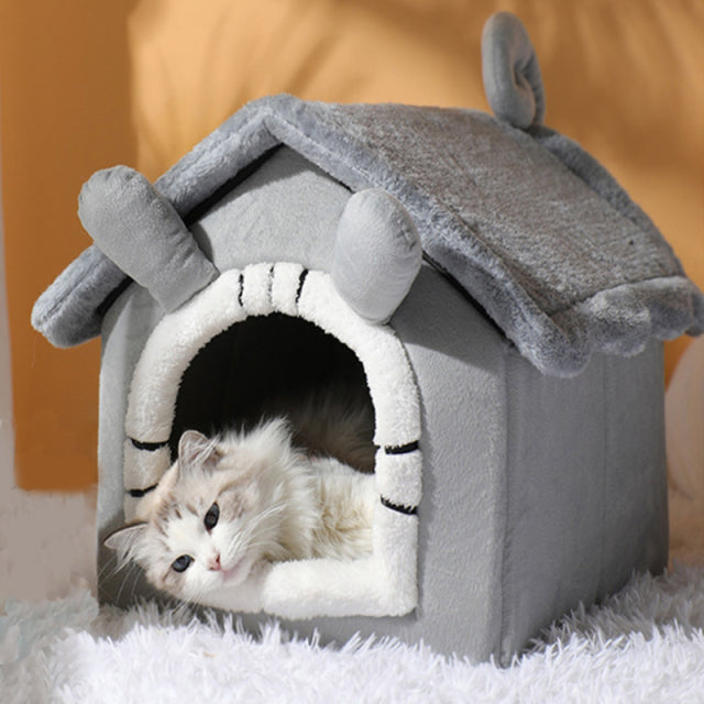 Foldable Dog House Kennel Bed Mat For Small Medium Dogs Cats Winter Warm Cat bed Nest Pet Products Basket Pets Puppy Cave Sofa