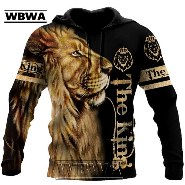 Marca de moda otoño león sudaderas con capucha piel de tigre blanco 3D todo impreso sudadera para hombre Unisex Zip pulóver chaqueta Casual