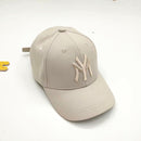 Spring Summer Child Letter Embroidery Outdoor Leisure Sun Baseball Cap Boy  Girl Cotton Breathable Solid Color Adjustable Cap