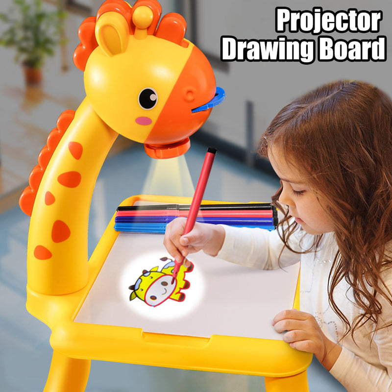 Niños LED proyector tablero de dibujo niños pintura mesa escritorio Montessori aprendizaje educativo escritura tableta para niño niña Juguetes