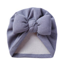 Gorro de bebé de Cachemira sintética de Boutique, gorros cálidos de otoño e invierno, gorro con moño sólido, gorros para niños y niñas, turbante nuevo