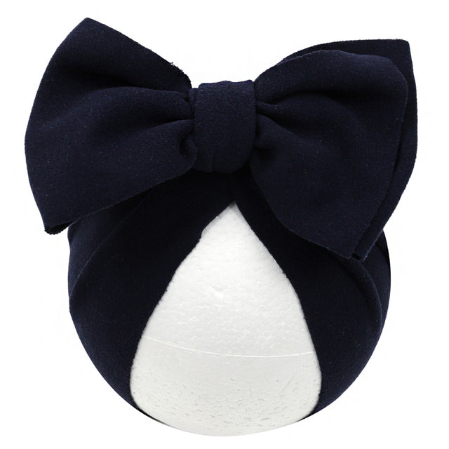 Boutique Faux Kaschmir Babymütze Warme Herbst Winter Mützen Solide Schleife Topknot Bonnet Infant Jungen Mädchen Caps New Turban Headwraps