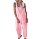 Mamelucos de mujer Monos sueltos casuales Monos holgados con bolsillos Mangas sólidas Correas Vendaje Harem Pantalones Traje básico Ropa