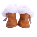 Zapatos de muñeca de 7cm, botas para muñecas, Panda de nieve de peluche para muñecas americanas de 18 pulgadas y 43Cm, accesorios para bebés recién nacidos, juguete para regalo para niñas de nuestra generación