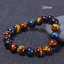Natural Black Onyx with Tiger eye Stone Beads Bracelets Men Jewelry 2021 New Lovers Obsidian Energy Balance Bracelet Pulseras
