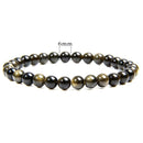 Natural Black Onyx with Tiger eye Stone Beads Bracelets Men Jewelry 2021 New Lovers Obsidian Energy Balance Bracelet Pulseras