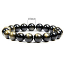 Natural Black Onyx with Tiger eye Stone Beads Bracelets Men Jewelry 2021 New Lovers Obsidian Energy Balance Bracelet Pulseras