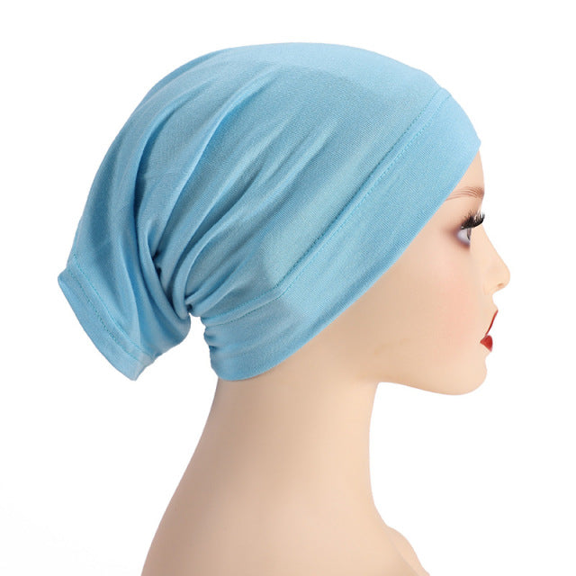 Musulmán Underscarf mujeres velo Modal Hijab musulmán mujeres bufanda turbantes cabeza para mujeres mujeres Hijabs Hijab gorras sombrero islámico