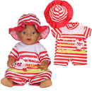 Cute Animal Embroidery Doll Clothes For 18 Inch American Doll Girl Toy 43 cm Born Baby Clothes Accessories Our Generation Nenuco