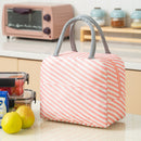 Portable Lunch Bag Lunch Box Thermal Insulated Canvas Tote Pouch Kids School Bento Portable Dinner Container Picnic Food Storage