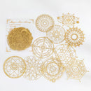 10pcs/pack INS Scrapbooking paper Bronzing Lace Decoration paper Hollow Card Collage material lomo cards DIY handmade art marker
