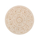 Carven Altar Wooden Divination Pendulum Board Star Sun Moon Laser Cut Slice Wood Base Coasters Wall Sign Decor Hexagonal Pointed