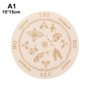 Carven Altar Wooden Divination Pendulum Board Star Sun Moon Laser Cut Slice Wood Base Coasters Wall Sign Decor Hexagonal Pointed