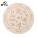 Carven Altar Wooden Divination Pendulum Board Star Sun Moon Laser Cut Slice Wood Base Coasters Wall Sign Decor Hexagonal Pointed