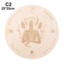 Carven Altar Wooden Divination Pendulum Board Star Sun Moon Laser Cut Slice Wood Base Coasters Wall Sign Decor Hexagonal Pointed