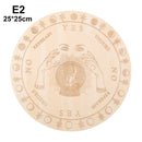 Carven Altar Wooden Divination Pendulum Board Star Sun Moon Laser Cut Slice Wood Base Coasters Wall Sign Decor Hexagonal Pointed