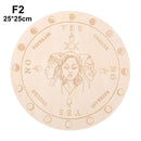 Carven Altar Wooden Divination Pendulum Board Star Sun Moon Laser Cut Slice Wood Base Coasters Wall Sign Decor Hexagonal Pointed