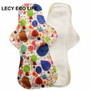 Lecy Eco Life reusable menstrual pads for heavy flow 1pc 13&quot; Flamingo printed night use, large size breathable women cloth pads