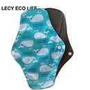 [LECY ECO LIFE] bamboo charcoal fleece inner lady cloth menstrual pads Flamingo printed,Reusable waterproof Mummy pads for Women