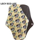 [LECY ECO LIFE] bamboo charcoal fleece inner lady cloth menstrual pads Flamingo printed,Reusable waterproof Mummy pads for Women