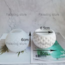 Moldes redondos para portavelas de arcilla y cemento, maceta de hormigón, maceta de silicona, molde para recipiente, vela de yeso, molde de resina epoxi