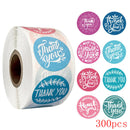 50-500pcs 8 styles Thank You Sticker for Seal Labels Round Floral Multi Color Labels Sticker handmade offer Stationery Sticker