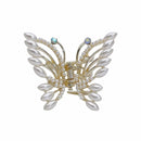 Summer Small Rhinestone Butterfly Hair Claws Hairpin Cute Pearl Grabs Metal Hair Clip For Women Sweet Accessories