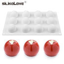 SILIKOLOVE, molde de silicona para pasteles, accesorios para hornear, bola redonda, molde para Mousse, utensilios de silicona para hornear, hogar, cocina, Sugarcraft, herramientas para postres