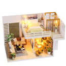 Assemble DIY Wooden House Dollhouse kit Wooden Miniature Doll Houses Miniature Dollhouse toys With Furniture LED Lights Gift